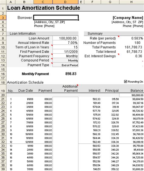 8 Printable Amortization Schedule Templates Excel Templates