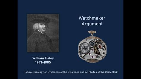 William Paley S Watchmaker Argument 1802 YouTube