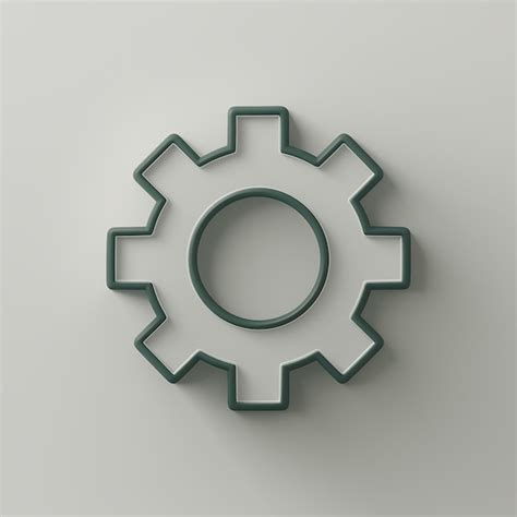 Central Gear Or Cogwheel Symbol With A Simple Design Premium Ai