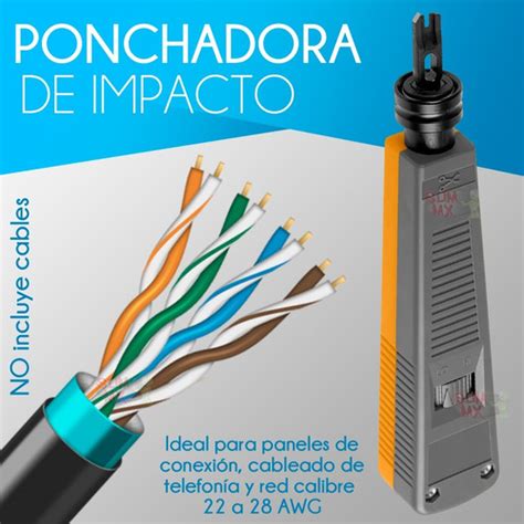 Ponchadora Impacto Vention 110 Jack Roseta Rj45 Cat5 Cat6 MercadoLibre