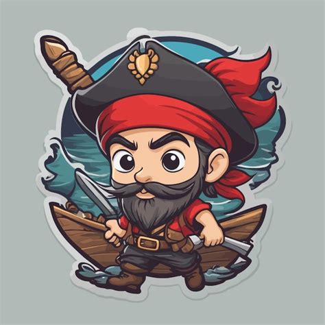 Vector De Dibujos Animados Piratas Vector Premium