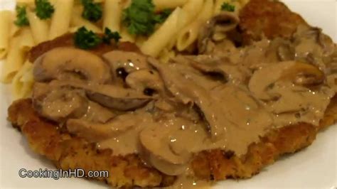 Veal Scallopini With Marsala Wine Mushrooms And Gorgonzola Youtube