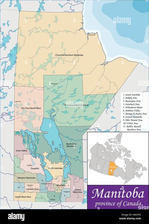 Manitoba County Map