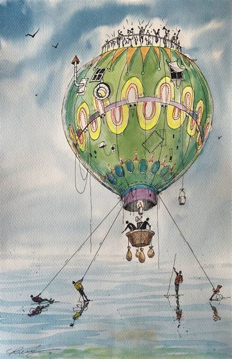 Hot Air Balloon Painting | Hot air balloons art, Balloon painting, Air ...