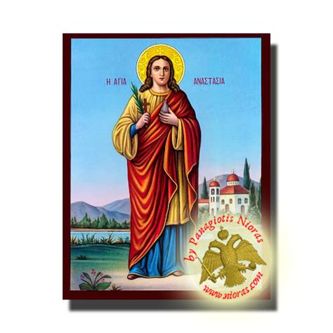 Saint Anastasia Neoclassical Orthodox Wooden Icon Neoclassical Icons