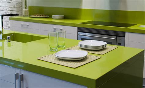 Eco Friendly Green Color of Quartz Countertops