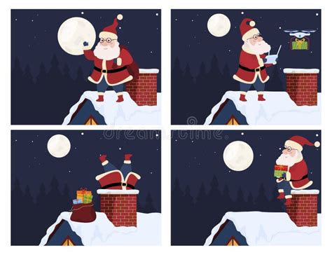 Santa Deliver Presents 3d Christmas Or New Year Maze Game Stock Vector
