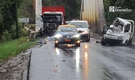 Confirman un fallecido tras colisión frontal en ruta Valdivia Paillaco