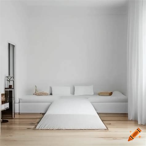 Minimalist White Room With Empty Space