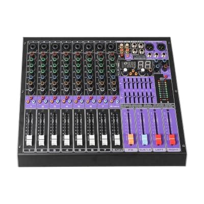 Professional Eight Channel Audio Mixer With Usb Interface Reverb