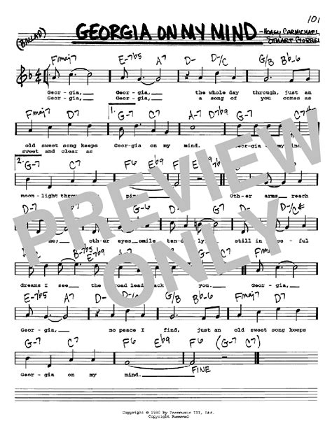 Georgia On My Mind Sheet Music Direct