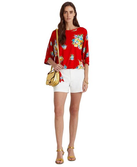 Lauren Ralph Lauren Floral Boatneck Top And Reviews Tops Women Macys
