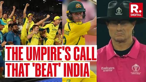 An Umpire S Call Cost Team India The Cricket World Cup 2023 India Vs