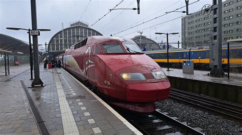 Gecombineerde Thalys Vertrekt Vanuit Amsterdam Centraal Youtube