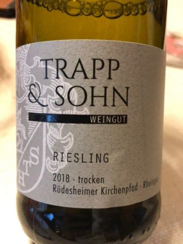 Trapp Sohn Rüdesheimer Kirchenpfad Riesling Trocken Vivino US