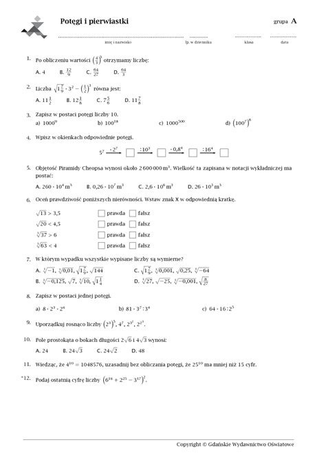 Rozwi E Kto Ten Test Z Matematyki Klasa Zadania Ci Gi I Testy