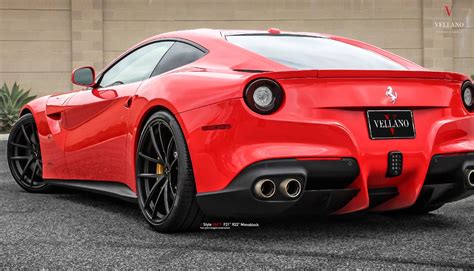 Flawless Super Car Rocking Awesome Wheels: Red Ferrari F12 on Vellano ...