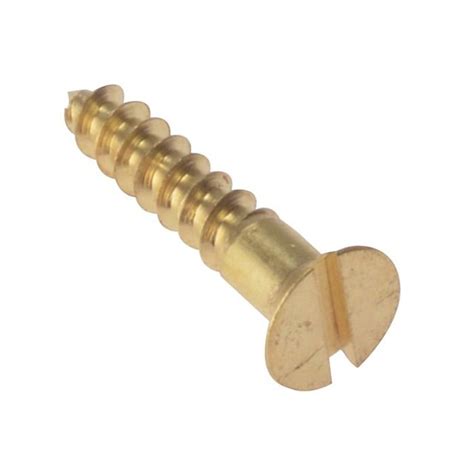 Countersunk Brass Slot Wood Screw 10 X 1 Inch Ray Grahams Diy Store