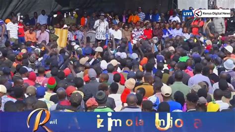 Raila Odinga Charges His Kamukunji Grounds Crowd As He Sings In Style