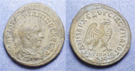 Seleucia Pieria Antioch Philip Ii As Caesar Billon Tetradrachm