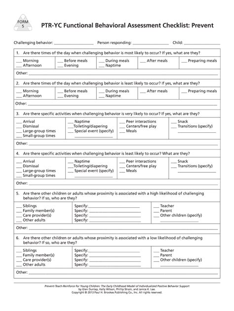 Simple Funciontal Behavior Assessment Form Fill Out And Sign Online Dochub