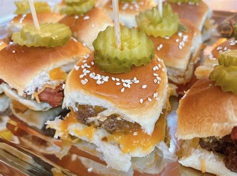 Bacon Cheeseburger Sliders Ground Beef Recipes Butter Be Tasty