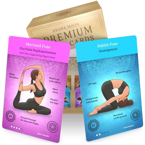 Buy Premium Yoga Cards by Asana Moon – Deck with over 120 Yoga Poses ...