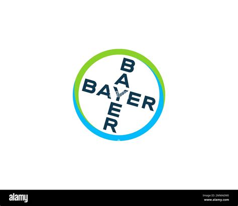 Bayer, rotated, white background, logo, brand name Stock Photo - Alamy