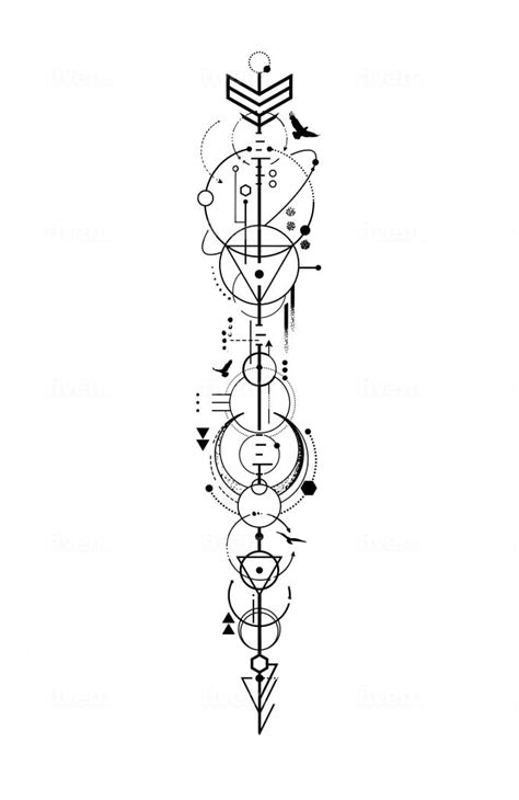 Soufianelfanany I Will Hand Draw A Geometric Tattoo Design In My Style