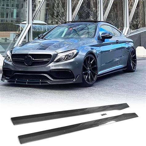 Amazon MCARCAR KIT Carbon Fiber Side Skirts For Mercedes Benz C