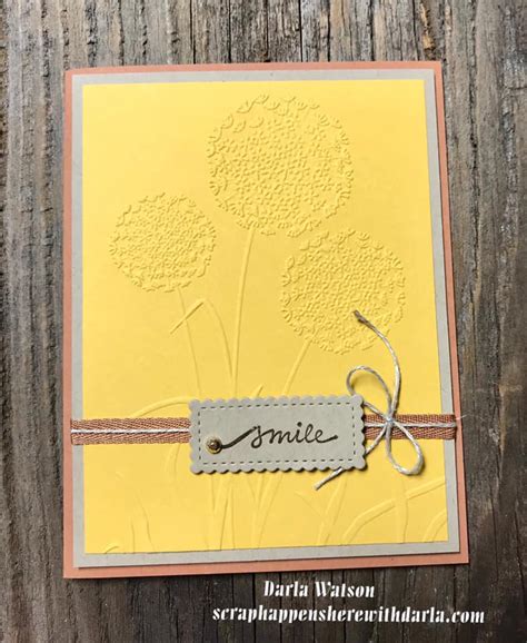 Scrap Happens Here With Darla Dandelion 3d Embossing Folder