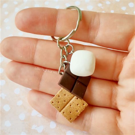 Smore Polymer Clay Keychain Littlenightlines
