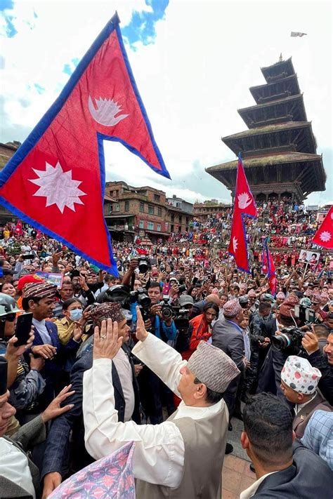 Thousands Of Supporters Welcomed The Former King Gyanendra Bir Bikram