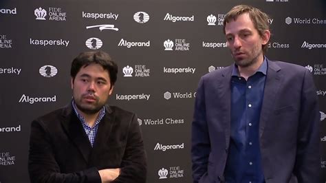 Hikaru Nakamura And Alexander Grischuk After Round 5 Of The Fide Grand