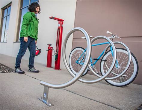 Dero Helix Rack Spiral Shaped Bicycle Rack