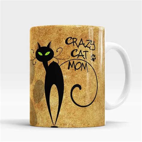 Crazy Cat Mom Mugs Mothers Day Coffee Mugs Ceramic Tea Mugen Porcelain