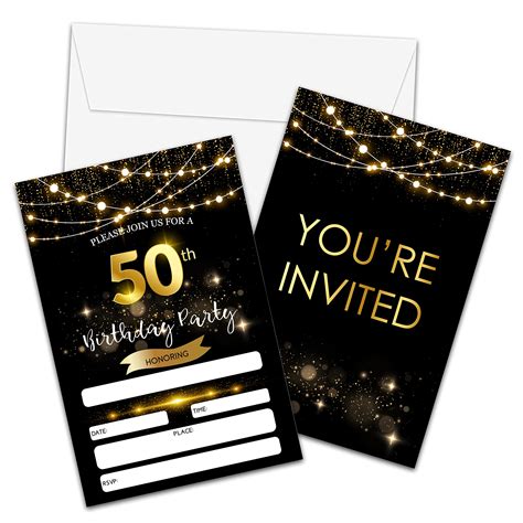 Surprise 50th Birthday Party Invitations Templates