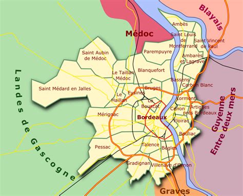 Carte De Bordeaux M Tropole