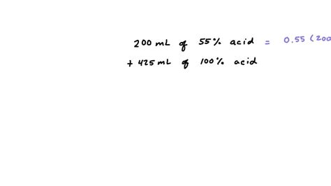 SOLVED A Chemist Mixes 25 Milliliters Of A Solution That Is 44 Acid