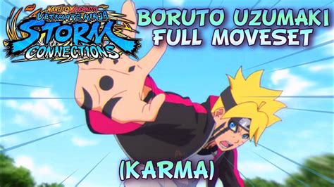 Karma Boruto Uzumaki S Full Moveset In Naruto X Boruto Ultimate Ninja