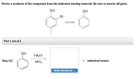 Solved Devise A Synthesis Of The Compound From The Indicated Chegg