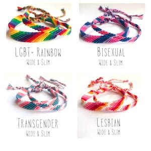 Pride Bracelets LGBTQ Flag Custom Pride Friendship Bracelet Love Is Love Gay Pride Customise Any
