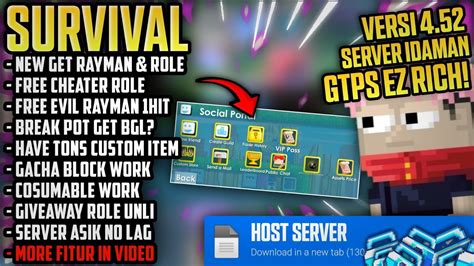 Server Ez Rich Cuyfree Role Unli Growtopia Private Server Terbaru