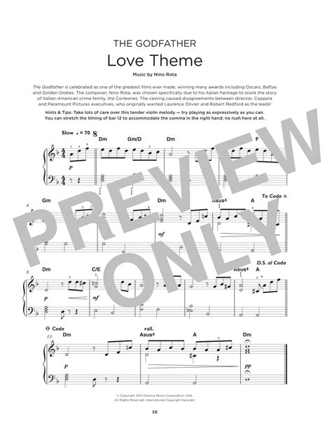 The Godfather Love Theme By Nino Rota Sheet Music For Really Easy