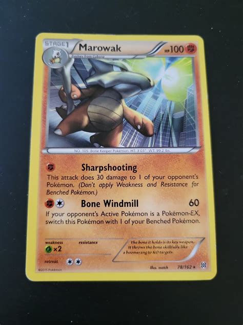 Pokemon TCG Card 2015 Breakthrough Marowak 78 162 EBay