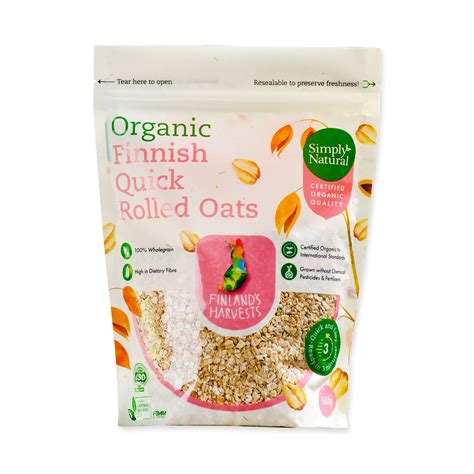 Organic Quick Rolled Oats Value Pack 1000g Finland Zenxin Organic