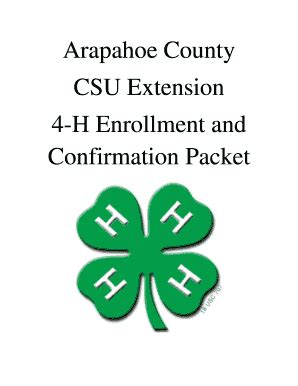 Fillable Online Arapahoe Extension Colostate H Enrollment And