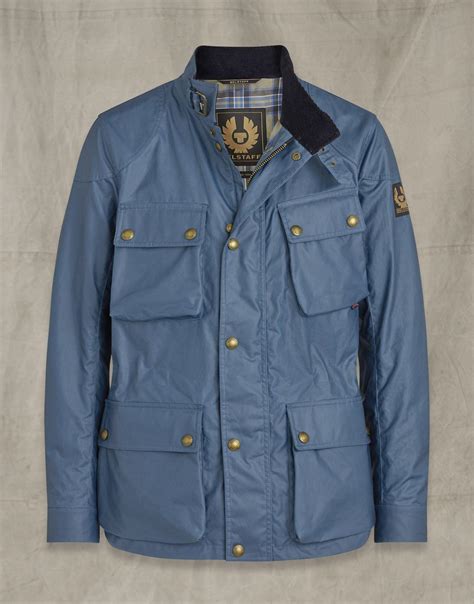 Belstaff Fieldmaster Waxed Cotton Jacket in Blue for Men - Lyst