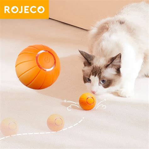 Rojeco Interactive Cat Toy Automatic Rolling Ball Electric Bouncing