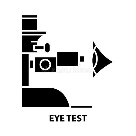 Eye Test Icon Black Vector Sign With Editable Strokes Concept